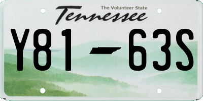 TN license plate Y8163S