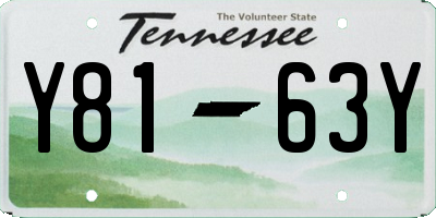 TN license plate Y8163Y