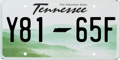 TN license plate Y8165F