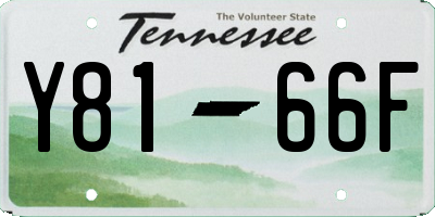 TN license plate Y8166F