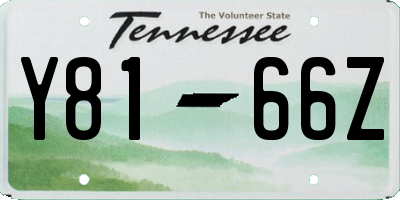 TN license plate Y8166Z