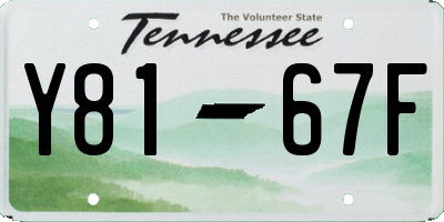 TN license plate Y8167F