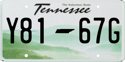 TN license plate Y8167G