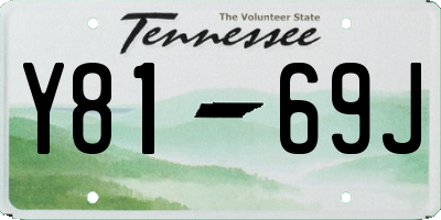 TN license plate Y8169J