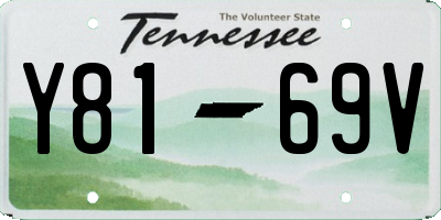 TN license plate Y8169V