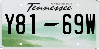 TN license plate Y8169W