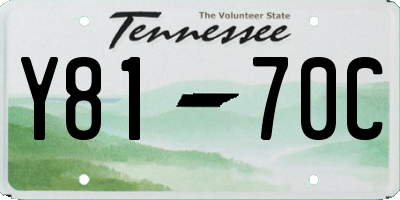 TN license plate Y8170C