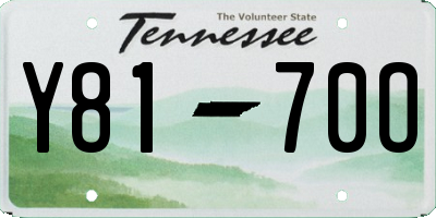 TN license plate Y8170O