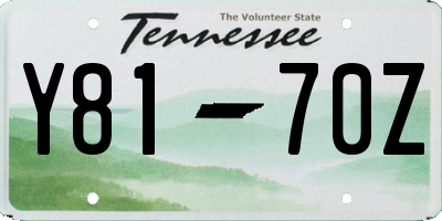 TN license plate Y8170Z