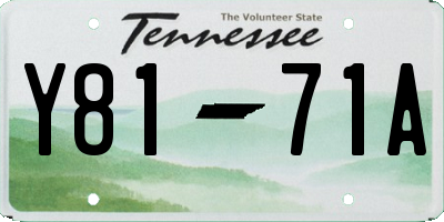 TN license plate Y8171A