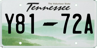 TN license plate Y8172A