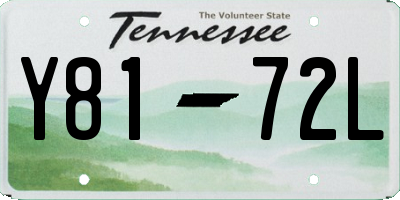 TN license plate Y8172L