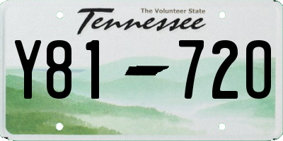 TN license plate Y8172O