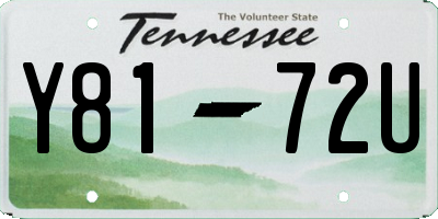 TN license plate Y8172U