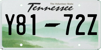 TN license plate Y8172Z
