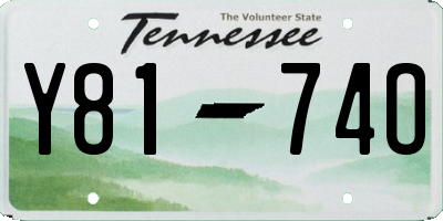 TN license plate Y8174O