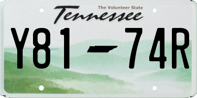 TN license plate Y8174R