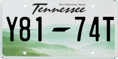 TN license plate Y8174T
