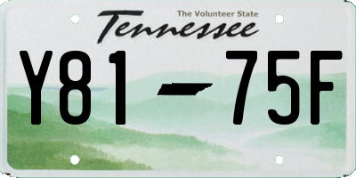 TN license plate Y8175F