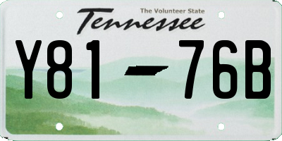 TN license plate Y8176B