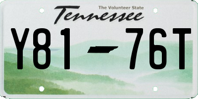 TN license plate Y8176T