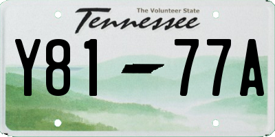TN license plate Y8177A