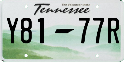 TN license plate Y8177R