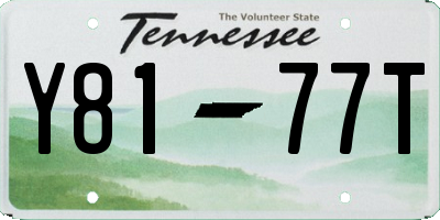 TN license plate Y8177T