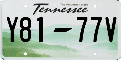 TN license plate Y8177V