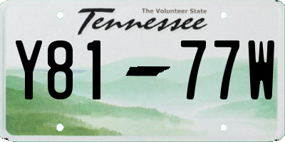 TN license plate Y8177W
