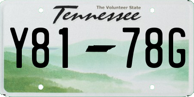 TN license plate Y8178G