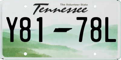 TN license plate Y8178L