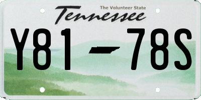 TN license plate Y8178S