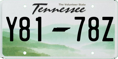 TN license plate Y8178Z