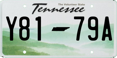 TN license plate Y8179A