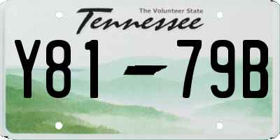 TN license plate Y8179B