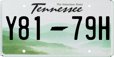 TN license plate Y8179H