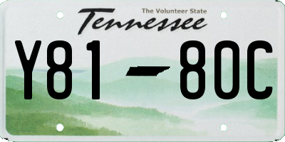 TN license plate Y8180C