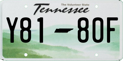 TN license plate Y8180F