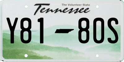 TN license plate Y8180S