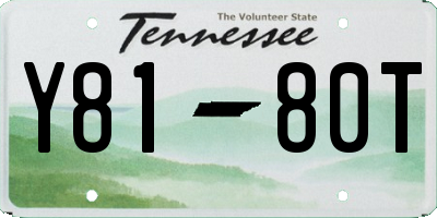 TN license plate Y8180T