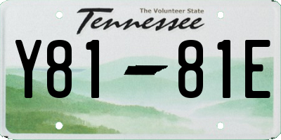 TN license plate Y8181E
