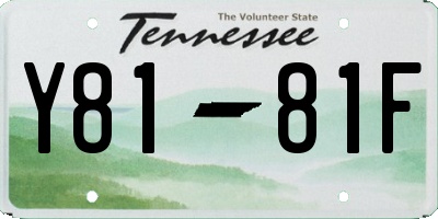 TN license plate Y8181F
