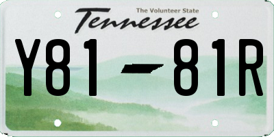 TN license plate Y8181R