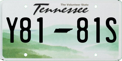 TN license plate Y8181S