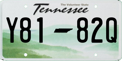 TN license plate Y8182Q