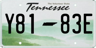 TN license plate Y8183E