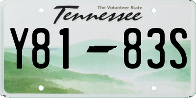 TN license plate Y8183S