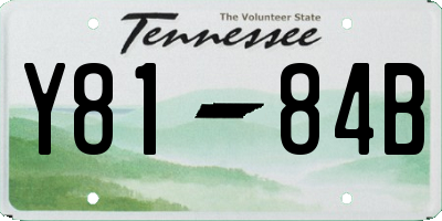 TN license plate Y8184B