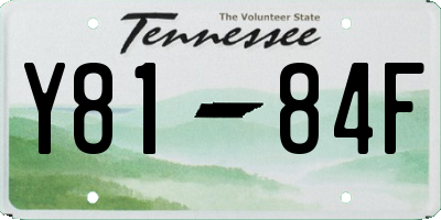 TN license plate Y8184F